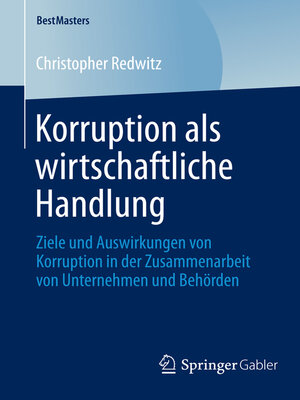 cover image of Korruption als wirtschaftliche Handlung